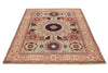 5x7 Beige and Ivory Turkish Tribal Rug