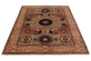 5x7 Beige and Ivory Turkish Tribal Rug