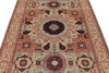 5x7 Beige and Ivory Turkish Tribal Rug