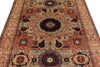 5x7 Beige and Ivory Turkish Tribal Rug