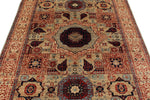 5x7 Beige and Ivory Turkish Tribal Rug