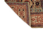 5x7 Beige and Ivory Turkish Tribal Rug