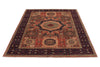 5x7 Rust and Navy Turkish Tribal Rug
