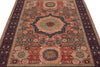 5x7 Rust and Navy Turkish Tribal Rug