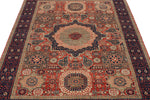 5x7 Rust and Navy Turkish Tribal Rug