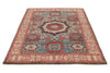 5x7 Ivory and Multicolor Turkish Tribal Rug