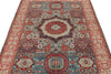 5x7 Ivory and Multicolor Turkish Tribal Rug