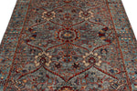 5x6 Gray and Blue Anatolian Traditional Rug