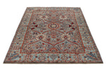 5x7 Gray and Blue Anatolian Traditional Rug