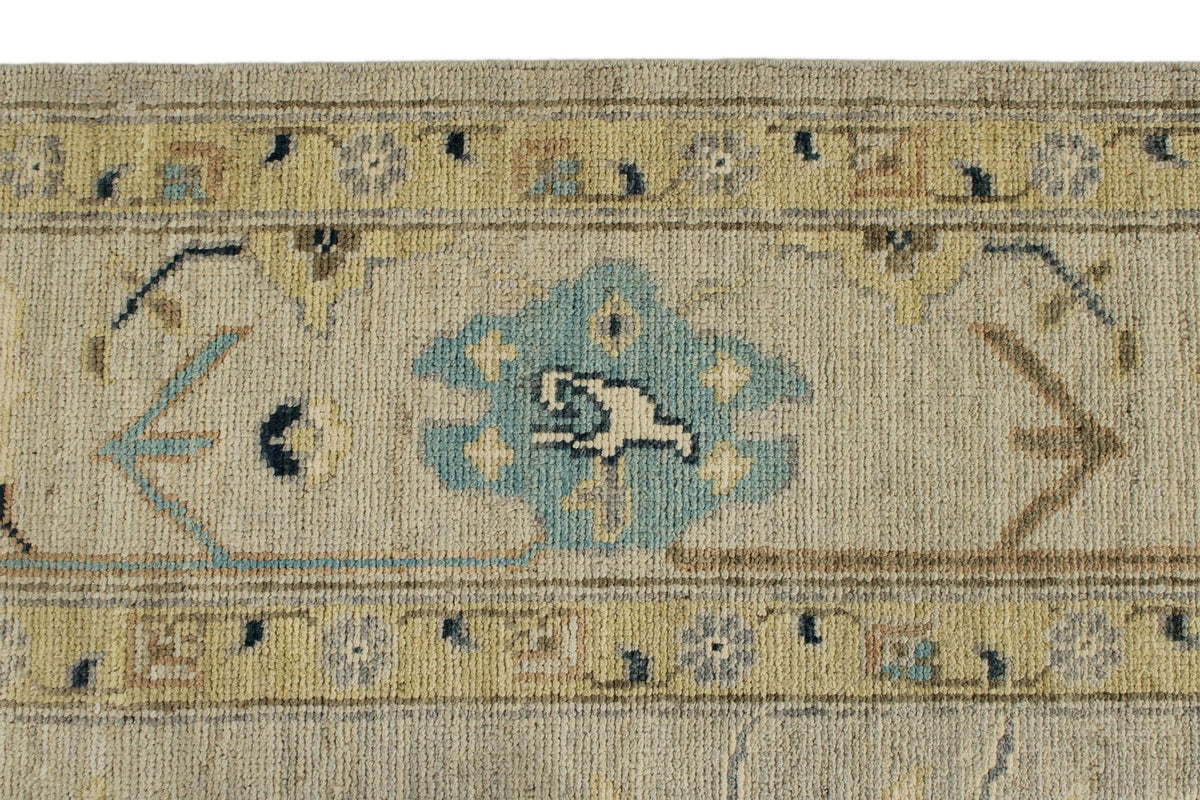 9x12 Gray and Multicolor Turkish Oushak Rug