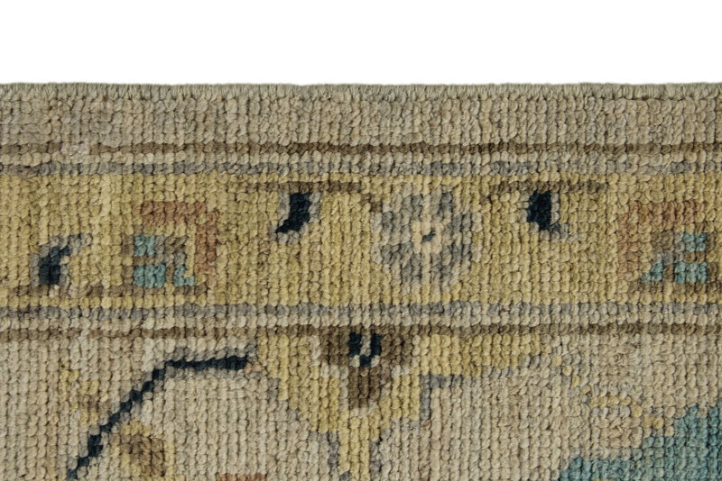 9x12 Gray and Multicolor Turkish Oushak Rug