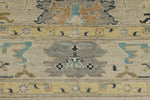 9x12 Gray and Multicolor Turkish Oushak Rug
