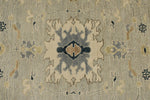 9x12 Gray and Multicolor Turkish Oushak Rug