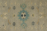 9x12 Gray and Multicolor Turkish Oushak Rug