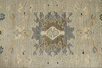 9x12 Gray and Multicolor Turkish Oushak Rug