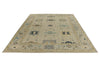 9x12 Gray and Multicolor Turkish Oushak Rug