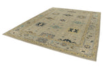 9x12 Gray and Multicolor Turkish Oushak Rug