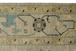 9x12 Gray and Multicolor Turkish Oushak Rug