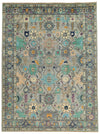 9x12 Gray and Multicolor Turkish Oushak Rug