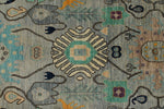 9x12 Gray and Multicolor Turkish Oushak Rug