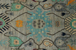 9x12 Gray and Multicolor Turkish Oushak Rug