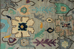 9x12 Gray and Multicolor Turkish Oushak Rug