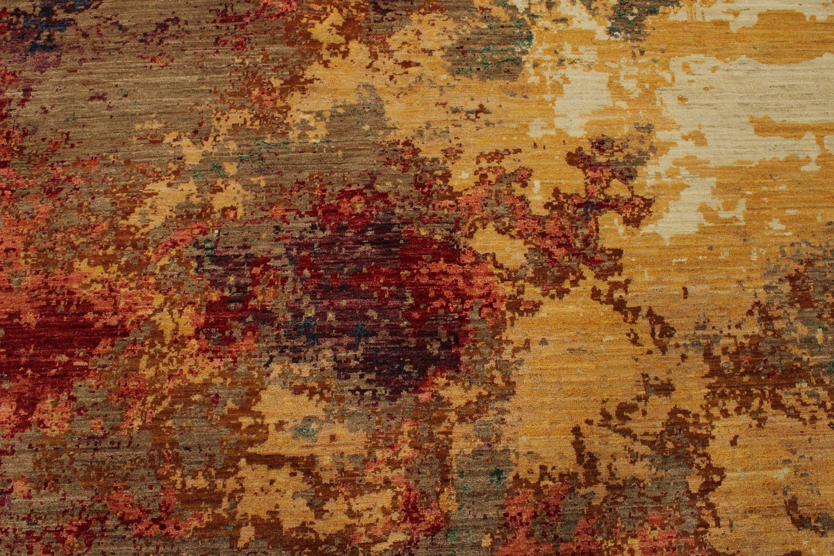 9x12 Multicolor and Multicolor Modern Contemporary Rug