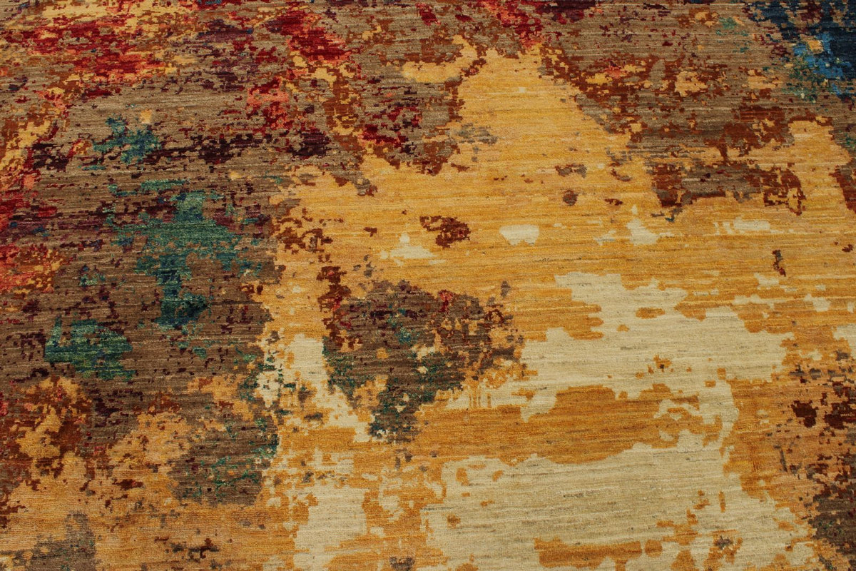 9x12 Multicolor and Multicolor Modern Contemporary Rug