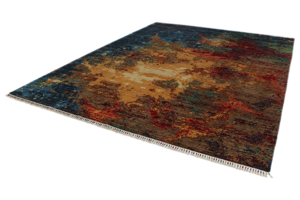 9x12 Multicolor and Multicolor Modern Contemporary Rug