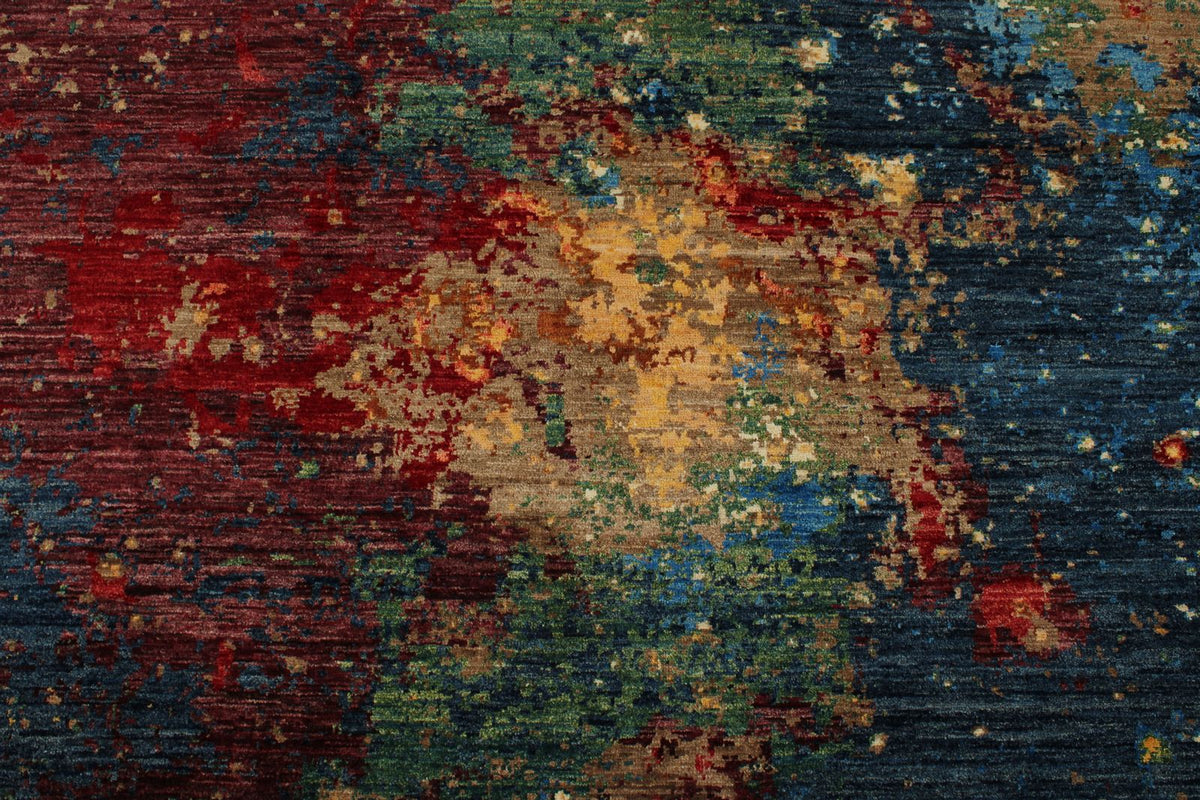 9x12 Multicolor and Multicolor Modern Contemporary Rug
