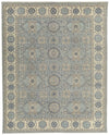 9x12 Gray And Ivory Turkish Oushak Rug