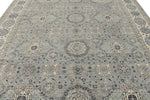 9x12 Gray And Ivory Turkish Oushak Rug