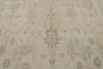 10x14 Ivory and Beige Turkish Oushak Rug
