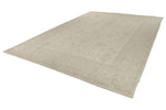 10x14 Ivory and Beige Turkish Oushak Rug