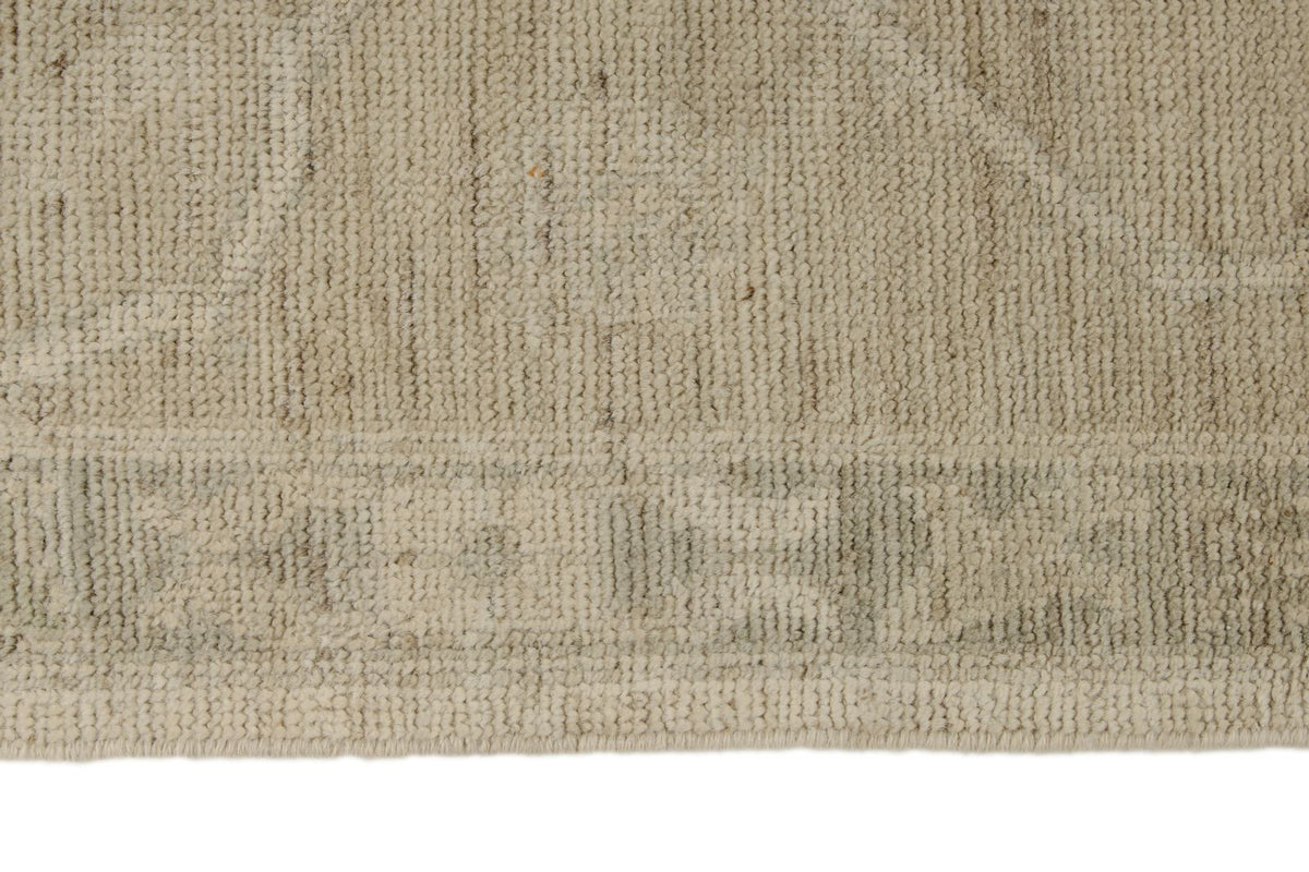 10x14 Ivory and Beige Turkish Oushak Rug