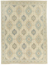 10x14 Ivory and Multicolor Turkish Oushak Rug