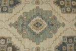10x14 Ivory and Multicolor Turkish Oushak Rug