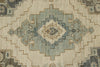 10x14 Ivory and Multicolor Turkish Oushak Rug