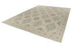 10x14 Ivory and Multicolor Turkish Oushak Rug