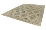 10x14 Ivory and Multicolor Turkish Oushak Rug
