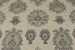 10x14 Ivory and Gray Turkish Oushak Rug