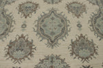 10x14 Ivory and Gray Turkish Oushak Rug