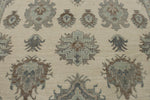 10x14 Ivory and Gray Turkish Oushak Rug