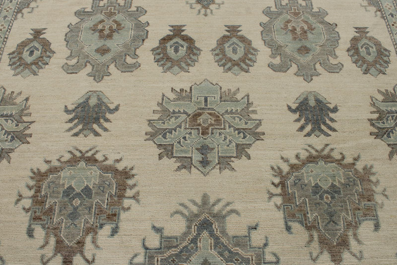 10x14 Ivory and Gray Turkish Oushak Rug