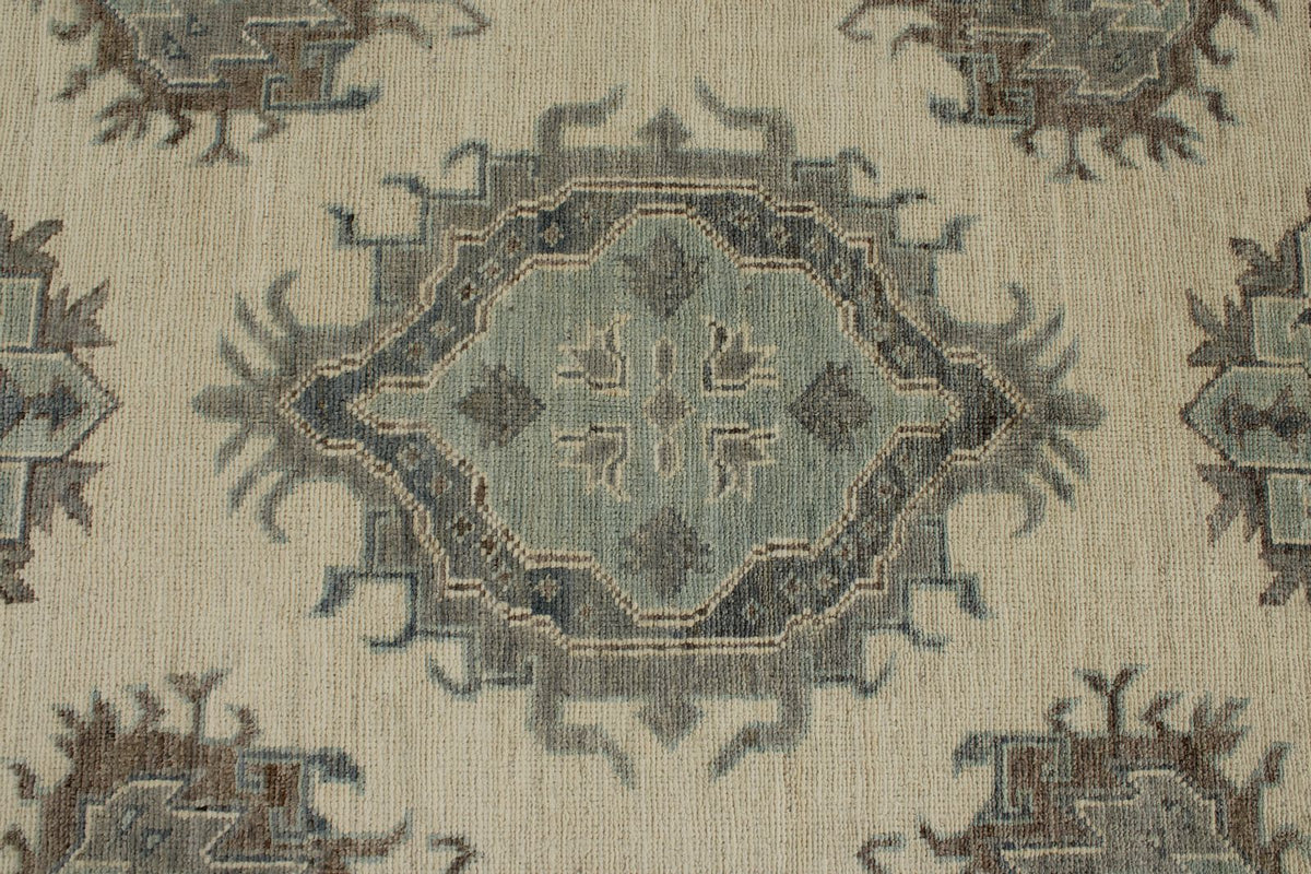 10x14 Ivory and Gray Turkish Oushak Rug