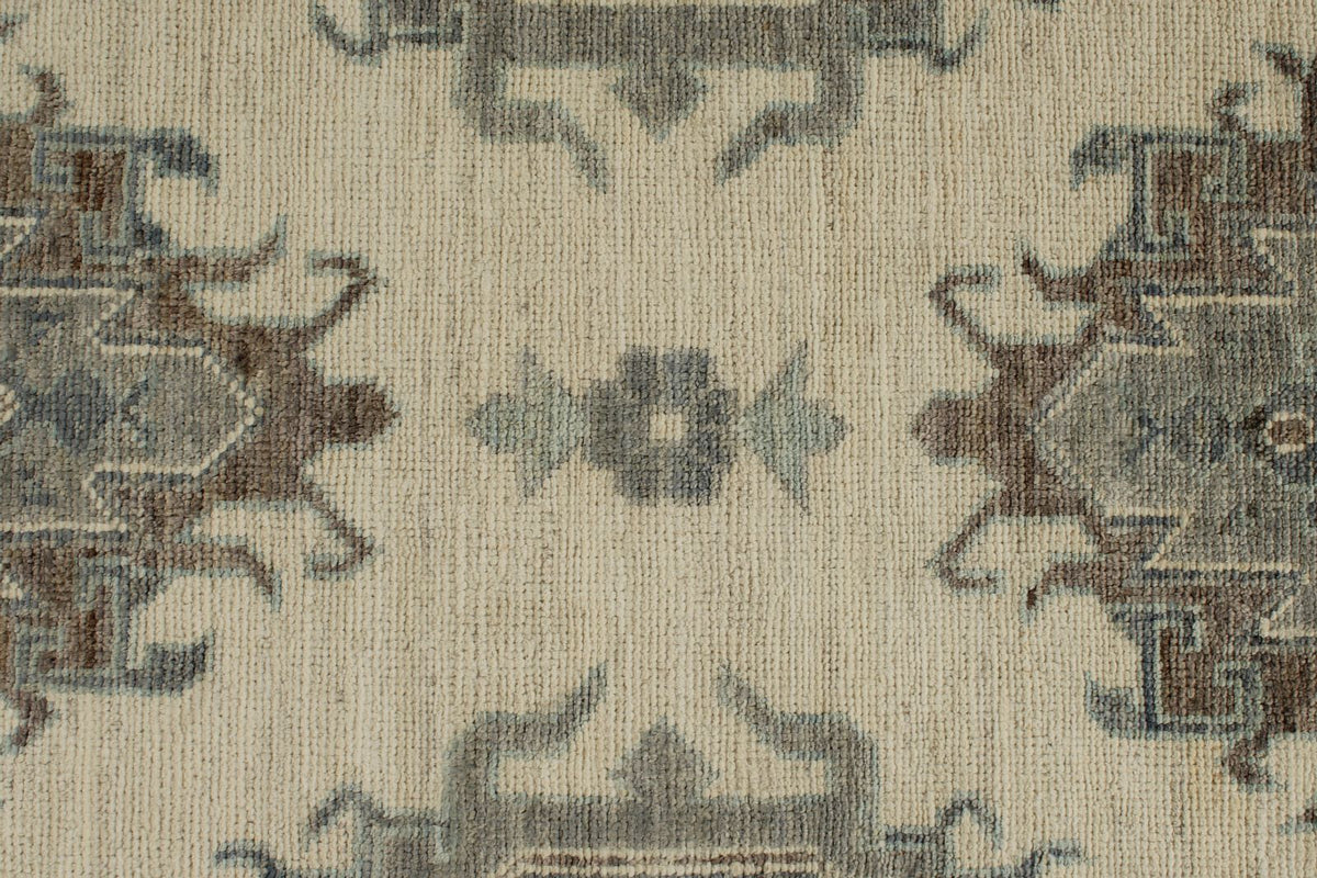 10x14 Ivory and Gray Turkish Oushak Rug