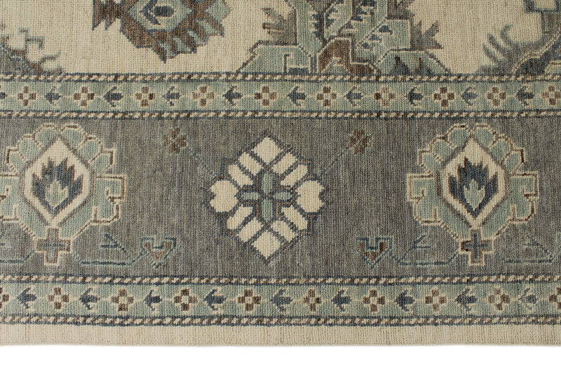 10x14 Ivory and Gray Turkish Oushak Rug