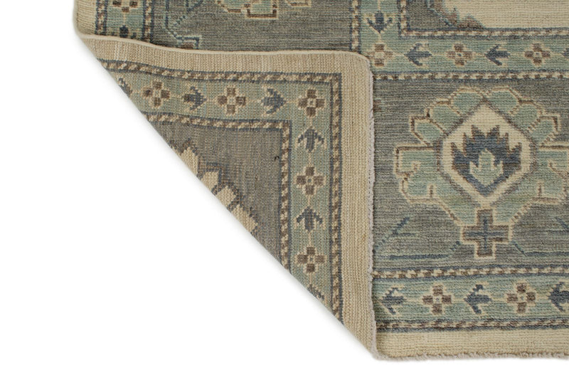 10x14 Ivory and Gray Turkish Oushak Rug