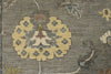 10x14 Gray and Beige Turkish Oushak Rug