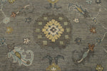 10x14 Gray and Beige Turkish Oushak Rug